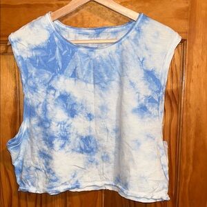 American Eagle Outfitters Blue Tie-Dye Women's Top